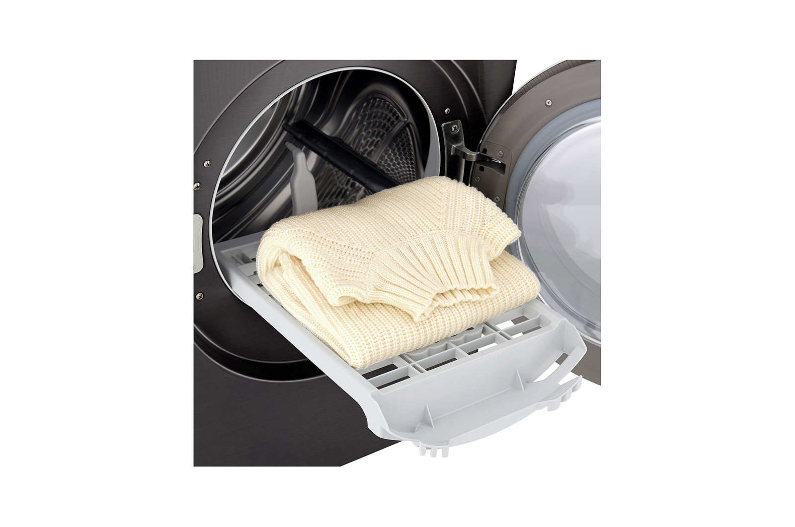 LG Dual Inverter Heat Pump™ Dryer, 9KG, Black, TD-H90VBD