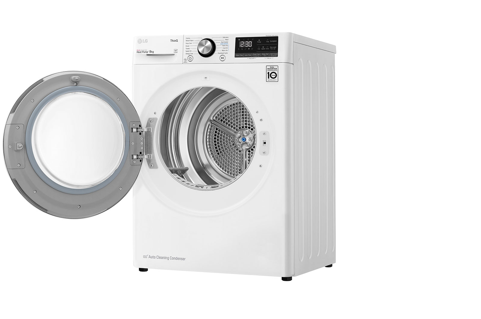 LG Dual Inverter Heat Pump™ Dryer, 9KG, White, TD-H90VWD