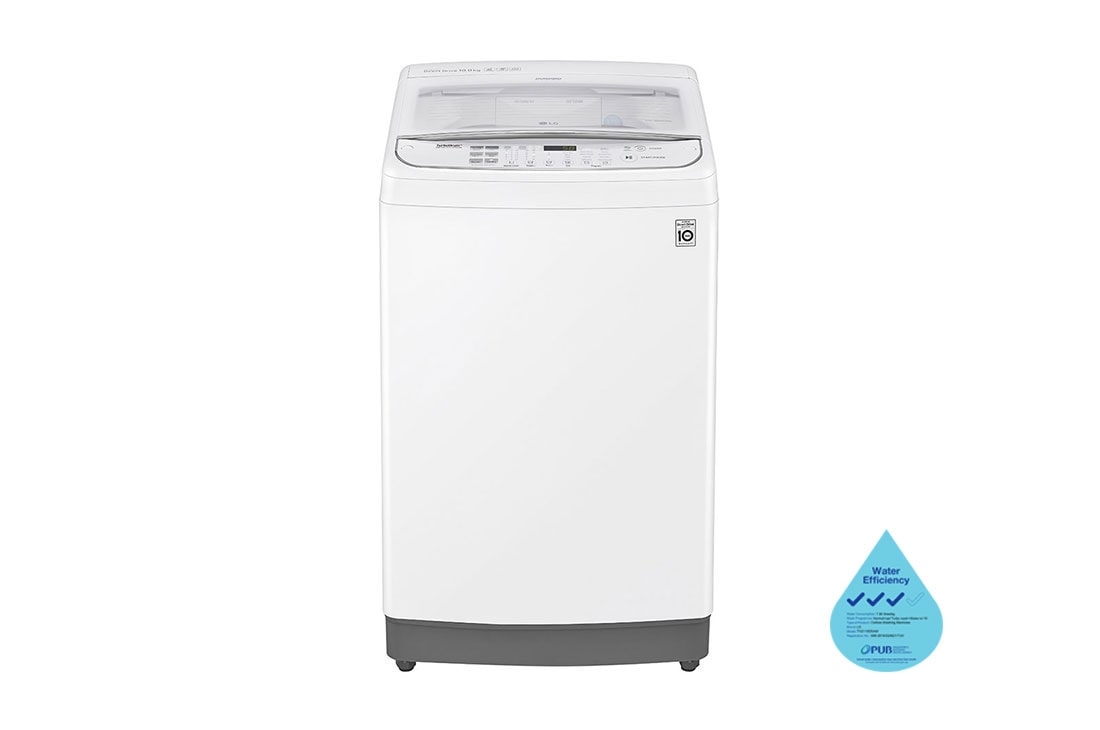White lg top shop load washing machine