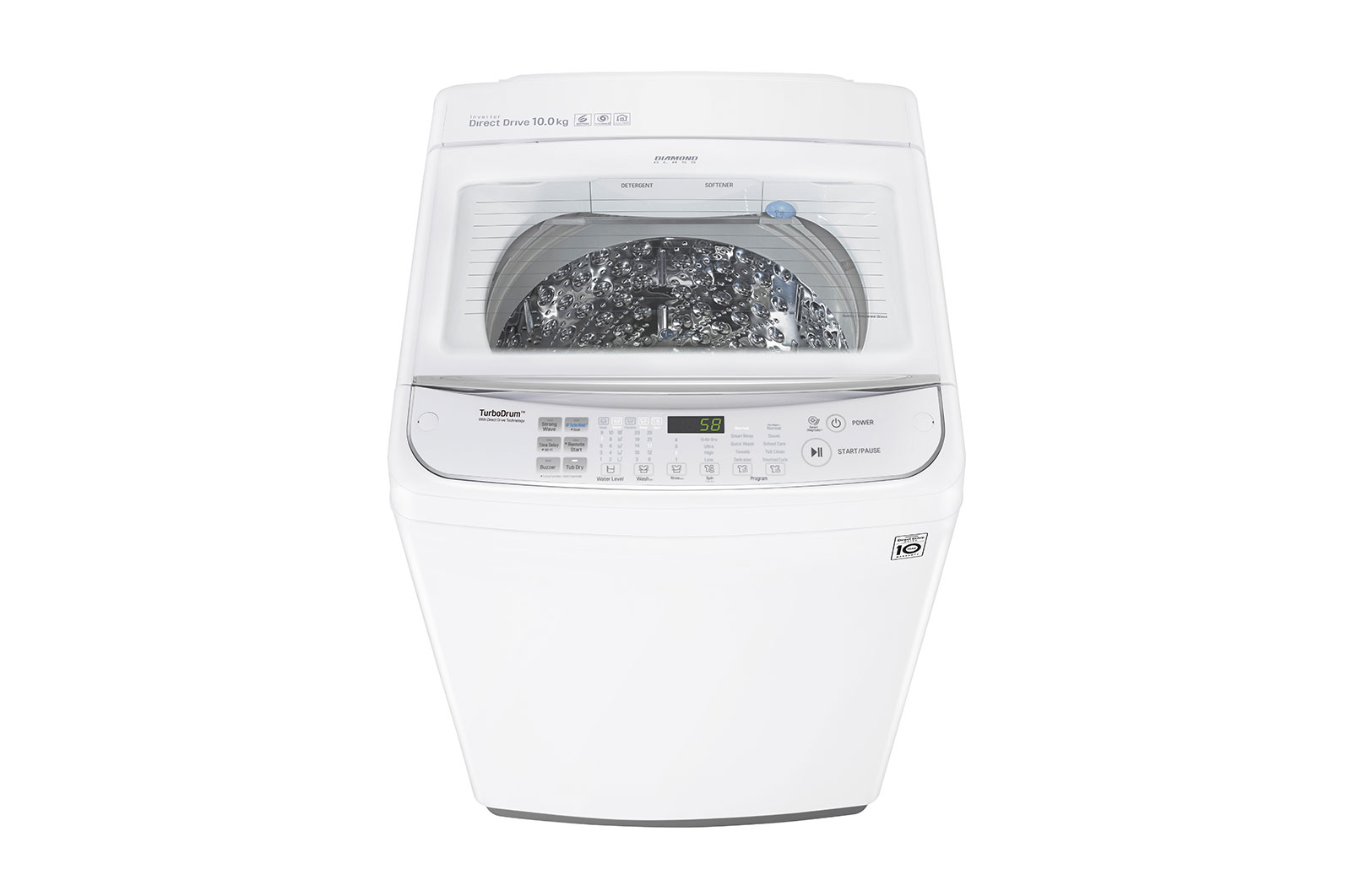 LG 10kg, TurboWash3D™ Top Load Washing Machine, TH2110DSAW