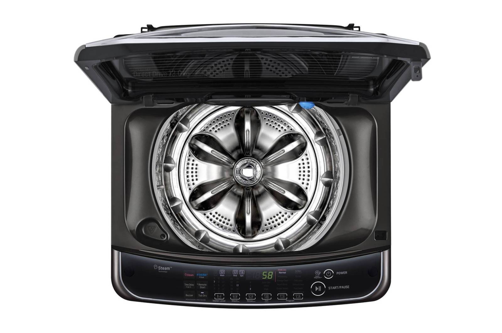 LG TurboWash3D™ Top Load Washing Machine, 13KG, Black, TH2113SSAK