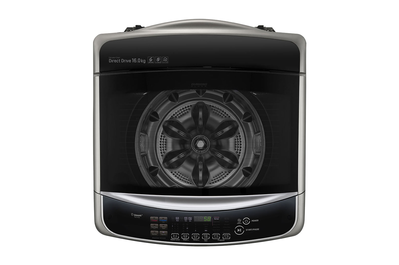 LG TurboWash3D™ Top Load Washing Machine, 16KG, Silver, TH2516SSAV