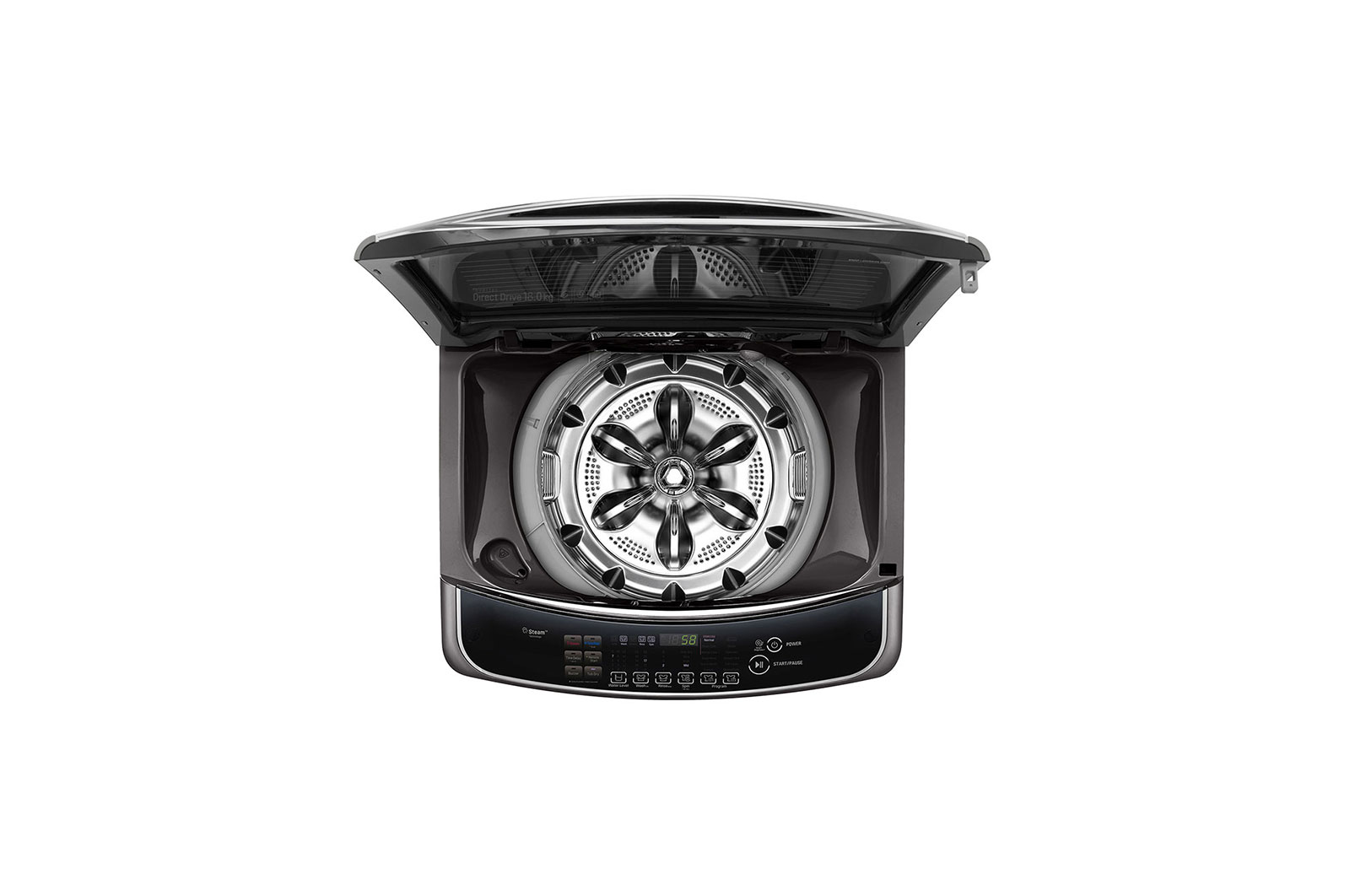 LG TurboWash3D™ Top Load Washing Machine, 17KG, Black, TH2517SSAK