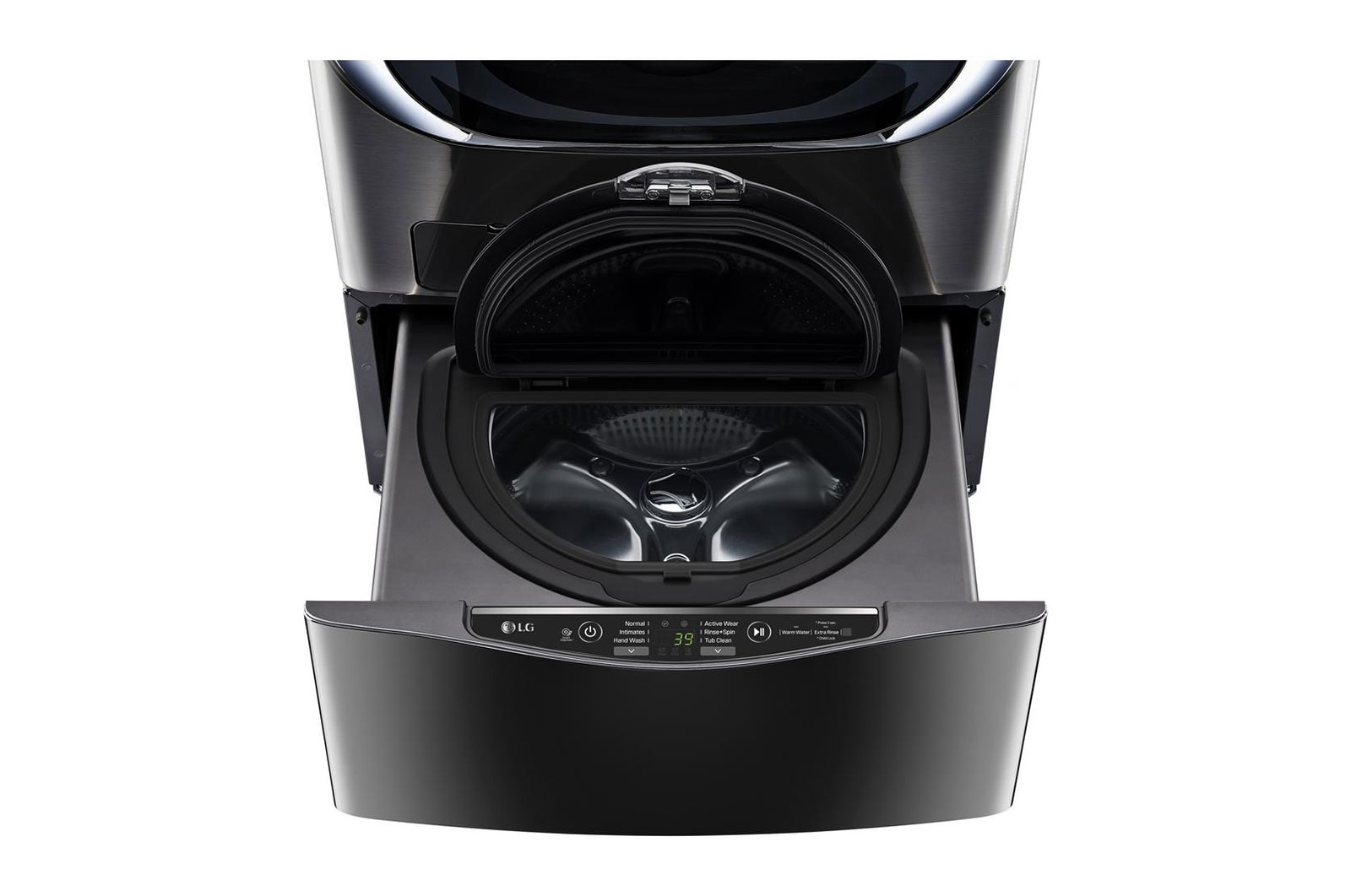 Front view of LG TWINWash™ Mini Washing Machine with Slim Inverter DD, 2KG TV2402NTWB