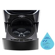 Front view of LG TWINWash™ Mini Washing Machine with Slim Inverter DD, 2KG TV2402NTWB