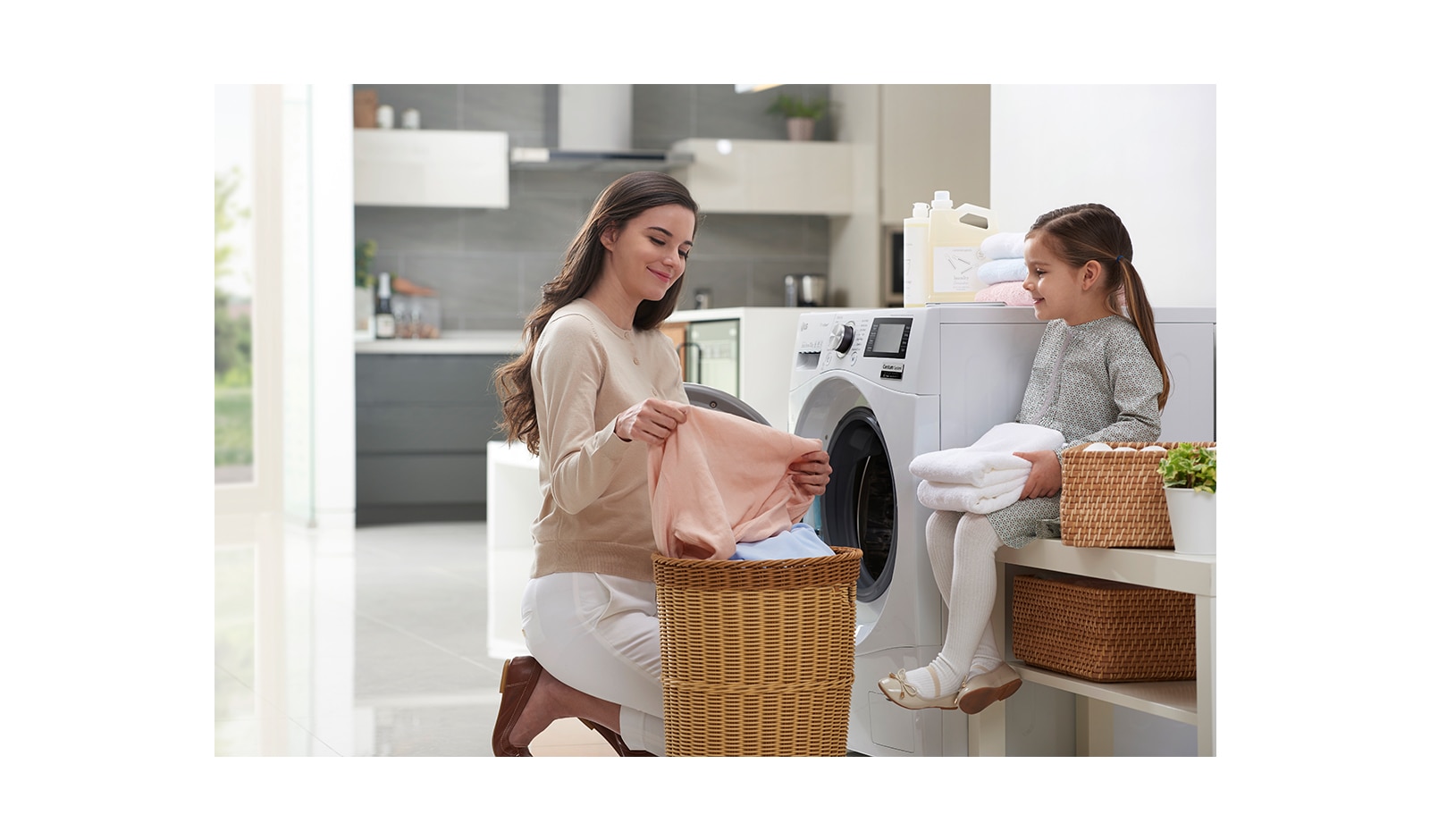 LG 8/4kg, 6 Motion Inverter Direct Drive Washer Dryer, WD-1486ADP3