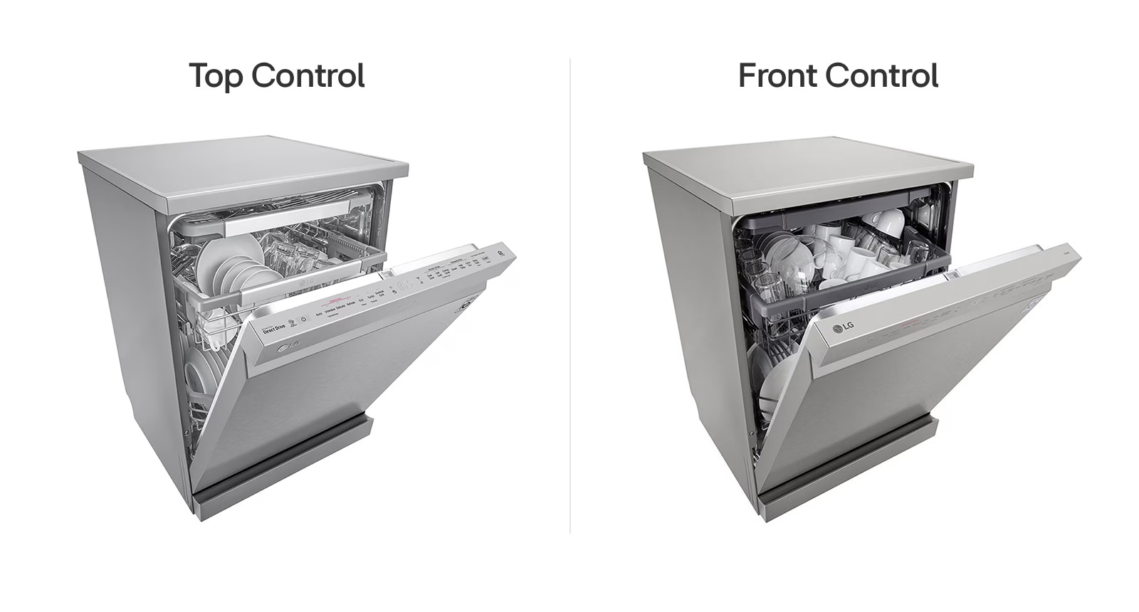 LG offers two distinct styles — Top Control and Front Control