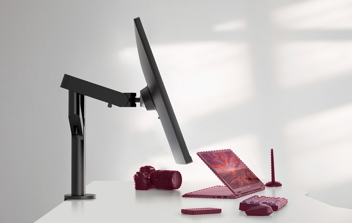 The Ergo Dual Stand provides diverse modes.