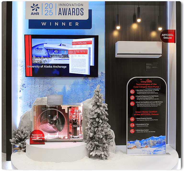 LG showcases ENERGY STAR inverter heat pump at AHR 2025, highlighting home electrification tech.