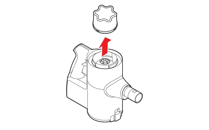 Lift out the pre filter from the product body
