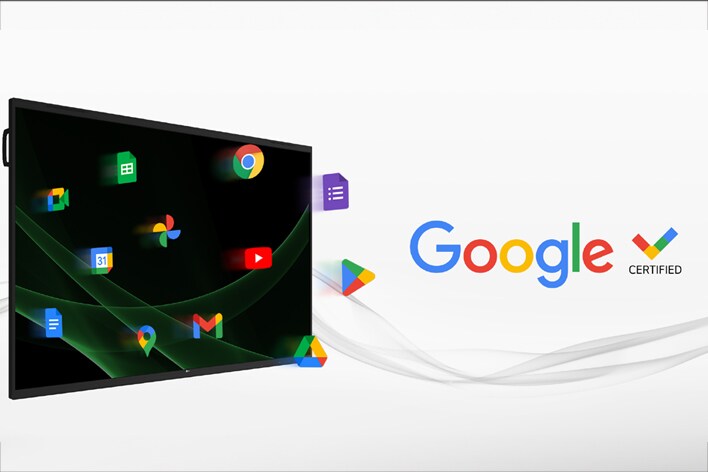 Users have the convenience of accessing a variety of Google services on LG CreateBoard.	