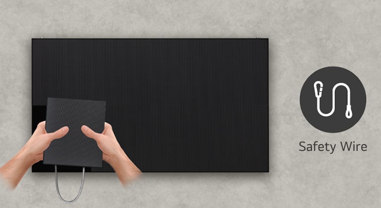 The LSCC series is securely installed using safety wires attached to the wire holders on the back of the module.