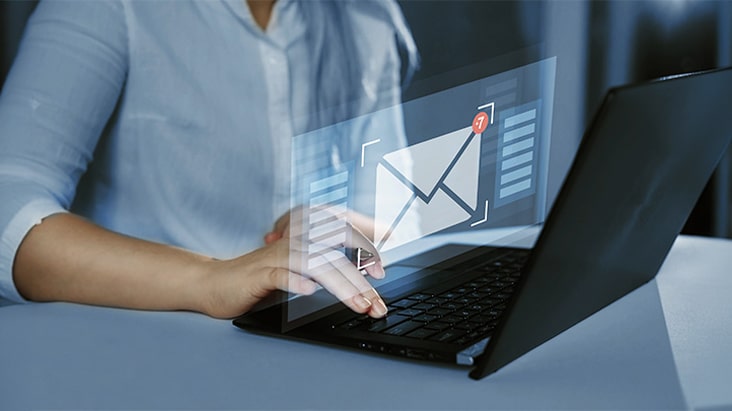 An abstract depiction of email notifications for issue alerts