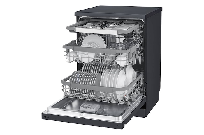 LG Front Control Smart Wi-fi Enabled Dishwasher in Matt Black, DFC425FM