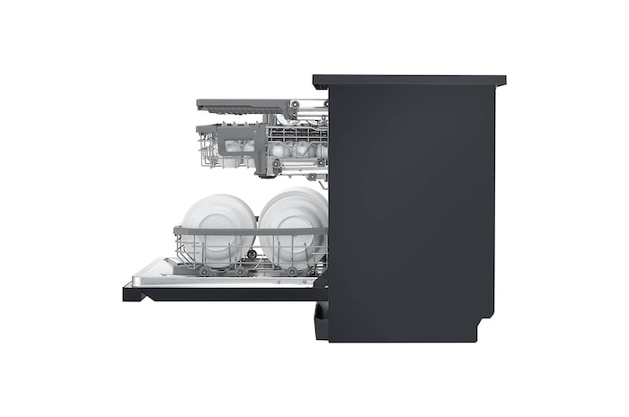 LG Front Control Smart Wi-fi Enabled Dishwasher in Matt Black, DFC425FM