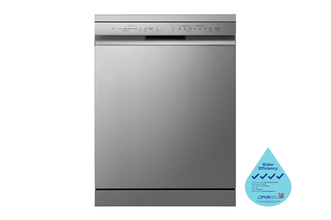 LG Front Control Smart Wi-fi Enabled Dishwasher in Prime Silver, DFC533FV