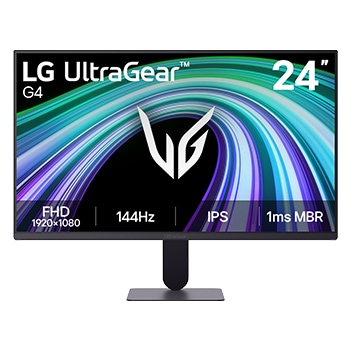 Front view of 24-inch UltraGear™ G4, FHD 144Hz Gaming Monitor 24G411B-B