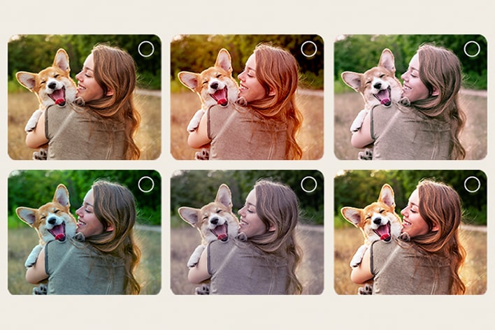 LG Smart Monitor showing AI Picture Wizard interface with multiple image style options, highlighting AI based picture personalization, visual preference learning, and customized display settings.