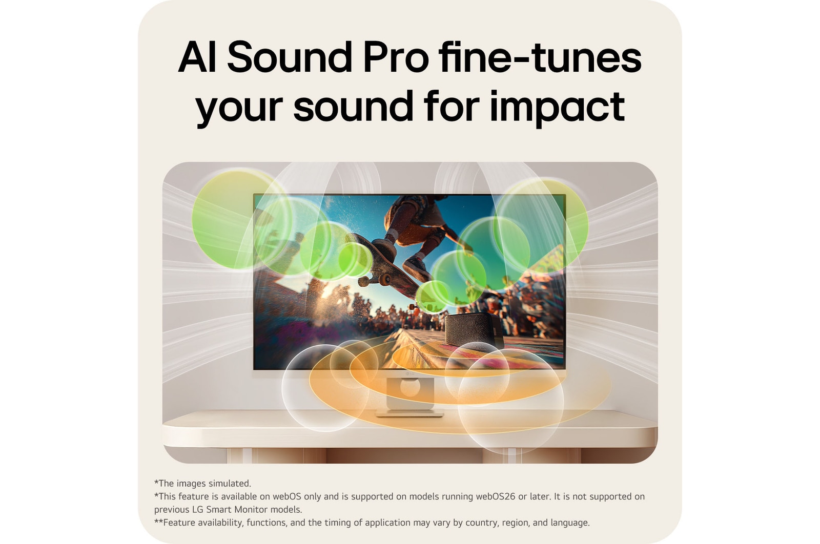 AI Sound Pro delivering immersive and optimized sound based on content type.