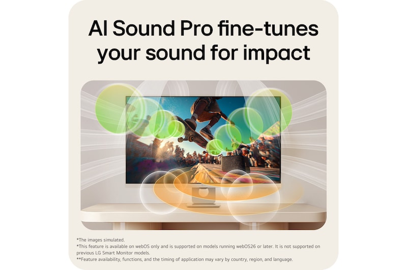AI Sound Pro delivering immersive and optimized sound based on content type.