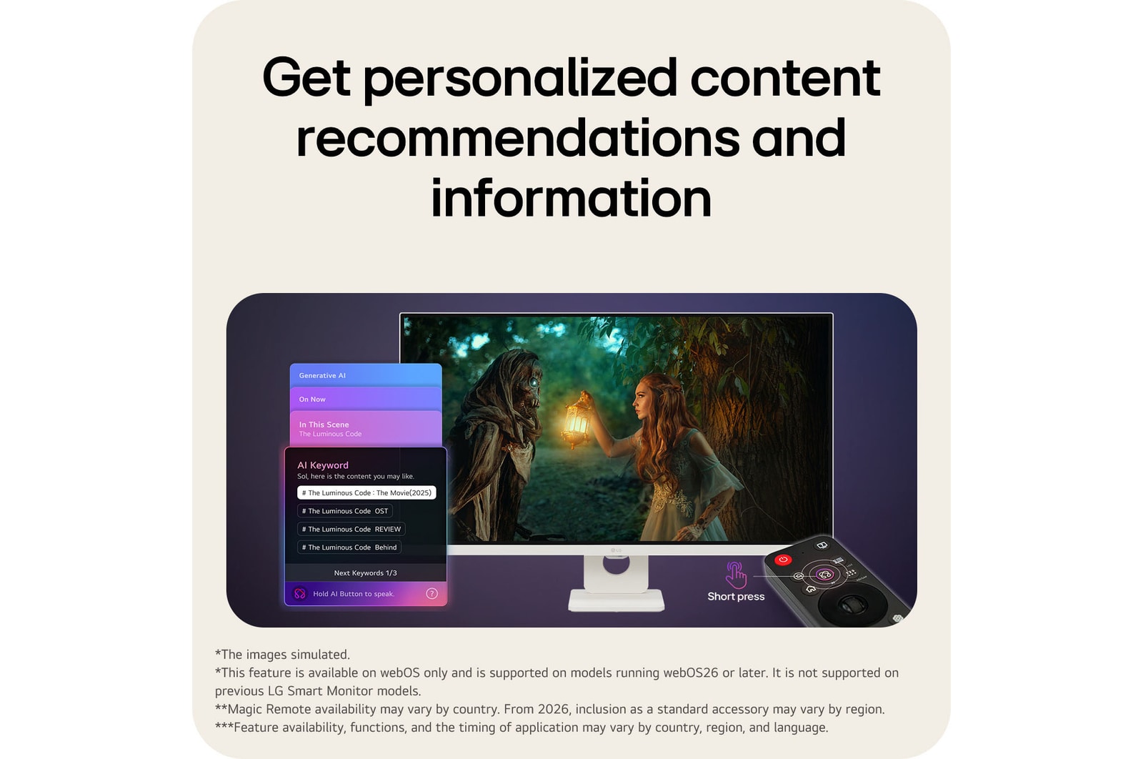 'AI Concierge providing personalized recommendations based on viewing patterns and usage context.