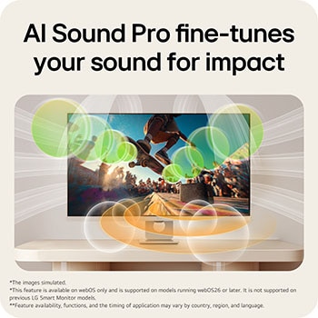 AI Sound Pro delivering immersive and optimized sound based on content type.