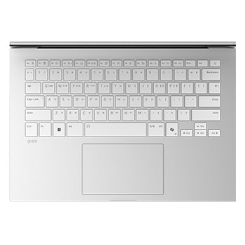 Top-down view of keyboard