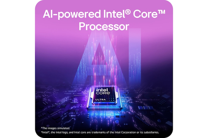 A visual illustration of an AMD Ryzen AI processor placed on a circuit board, symbolizing AI performance. The image highlights up to 50 TOPS processing capability and AMD Radeon Graphics, represented through a glowing AI-themed graphic background.