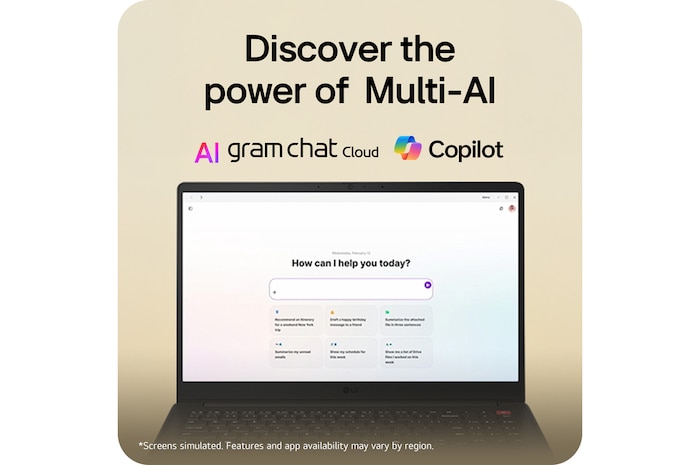 A front view of the LG gram laptop display with a vivid, colorful liquid splash visual on the screen, set against a gradient background. Above the display, icons highlight key specifications including a 16 inch IPS display with 178° wide viewing angles, DCI-P3 99% (Typ.) color gamut, and 1500:1 (Typ.) contrast ratio. A VESA DisplayHDR True Black 1000 certification badge appears on the right, emphasizing high contrast and rich color performance.