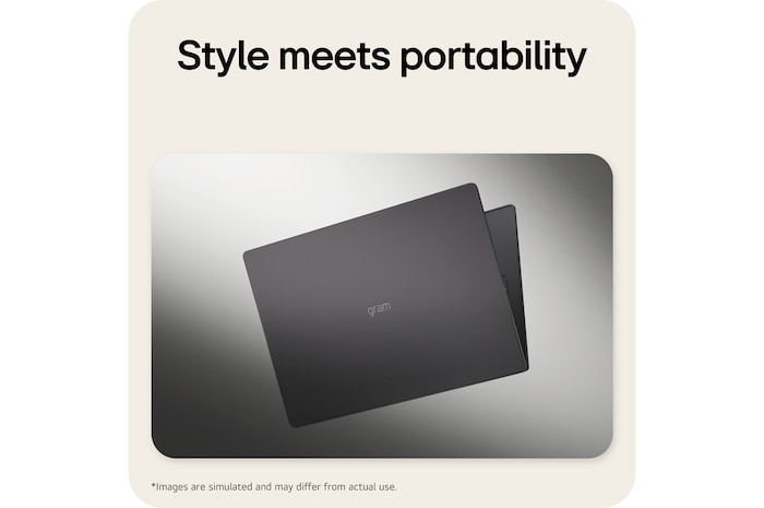 A top-down angled view of an LG gram Pro laptop running professional video editing software. Blue airflow graphics emerge from dual cooling fans beneath the keyboard, visually representing enhanced thermal performance during high-performance tasks.
