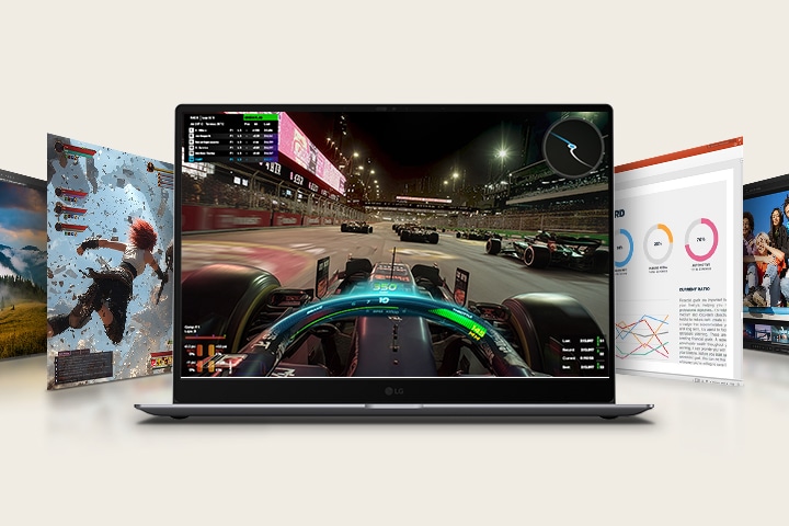 gram Pro AI laptop (16Z95U) uses a 30–120Hz variable refresh rate to provide smooth visuals for gaming, work, and daily use
