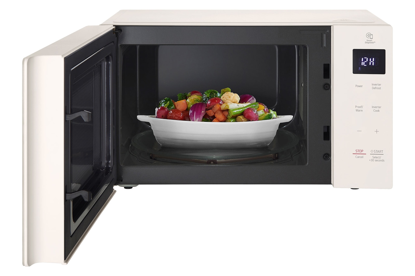 LG 25L NeoChef® Smart Inverter Objet Microwave Oven in Beige, MS2535GIK