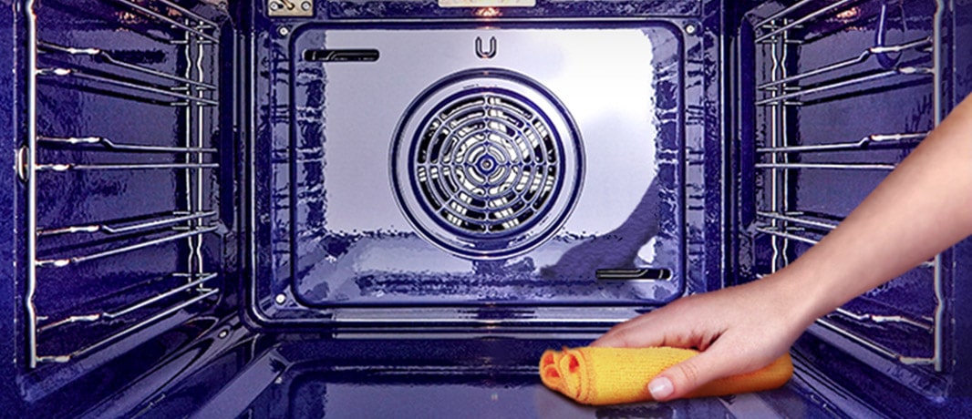 Image of wiping product floor with cloth.