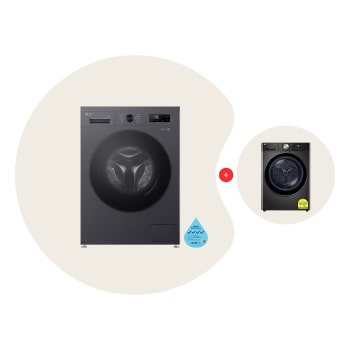 Front view of 9kg Front Load Washing Machine Bundle with 10kg Dual Inverter Heat Pump™ Dryer FB1209S6M.TDH10