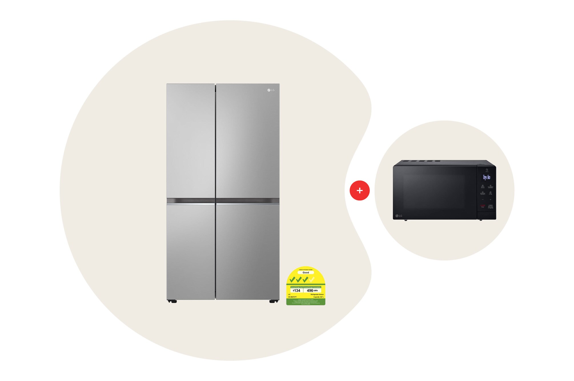 647L Side by Side Refrigerator with Smart Inverter Compressor™ in