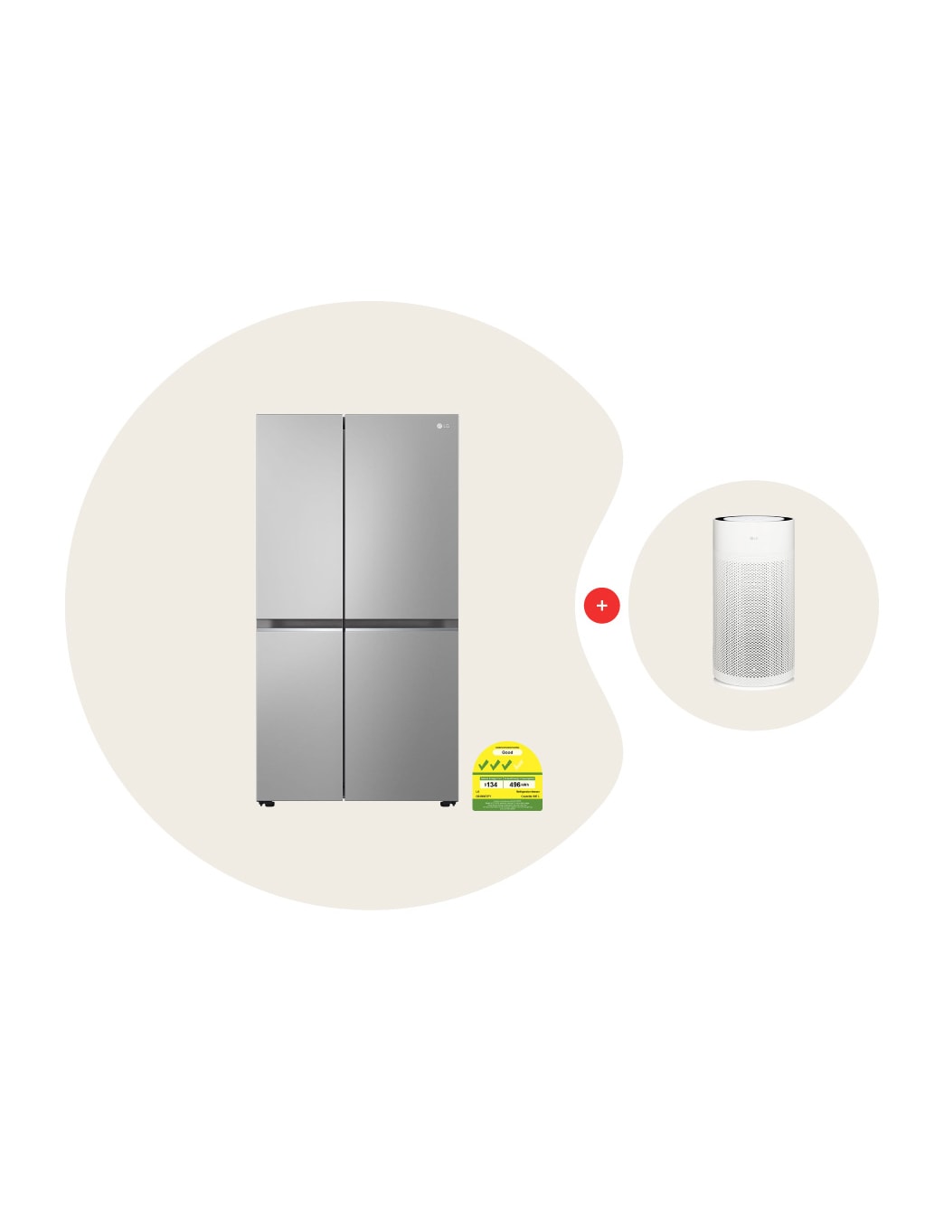 647L Side by Side Refrigerator with Smart Inverter Compressor™ in