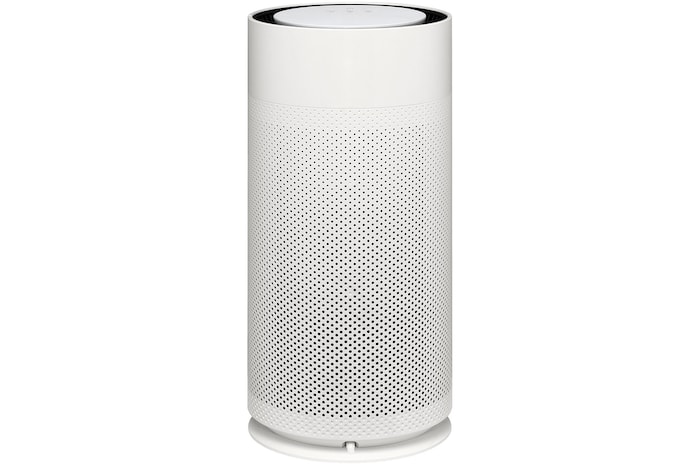Front view of LG air purifier with touch controls