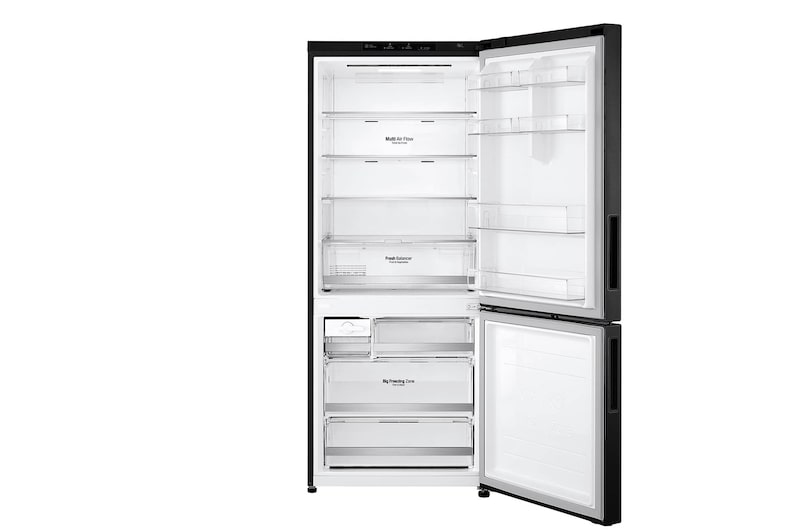 LG 421L Bottom Freezer Refrigerator with Smart Inverter Compressor™ in Matte Black, GB-B4215MC