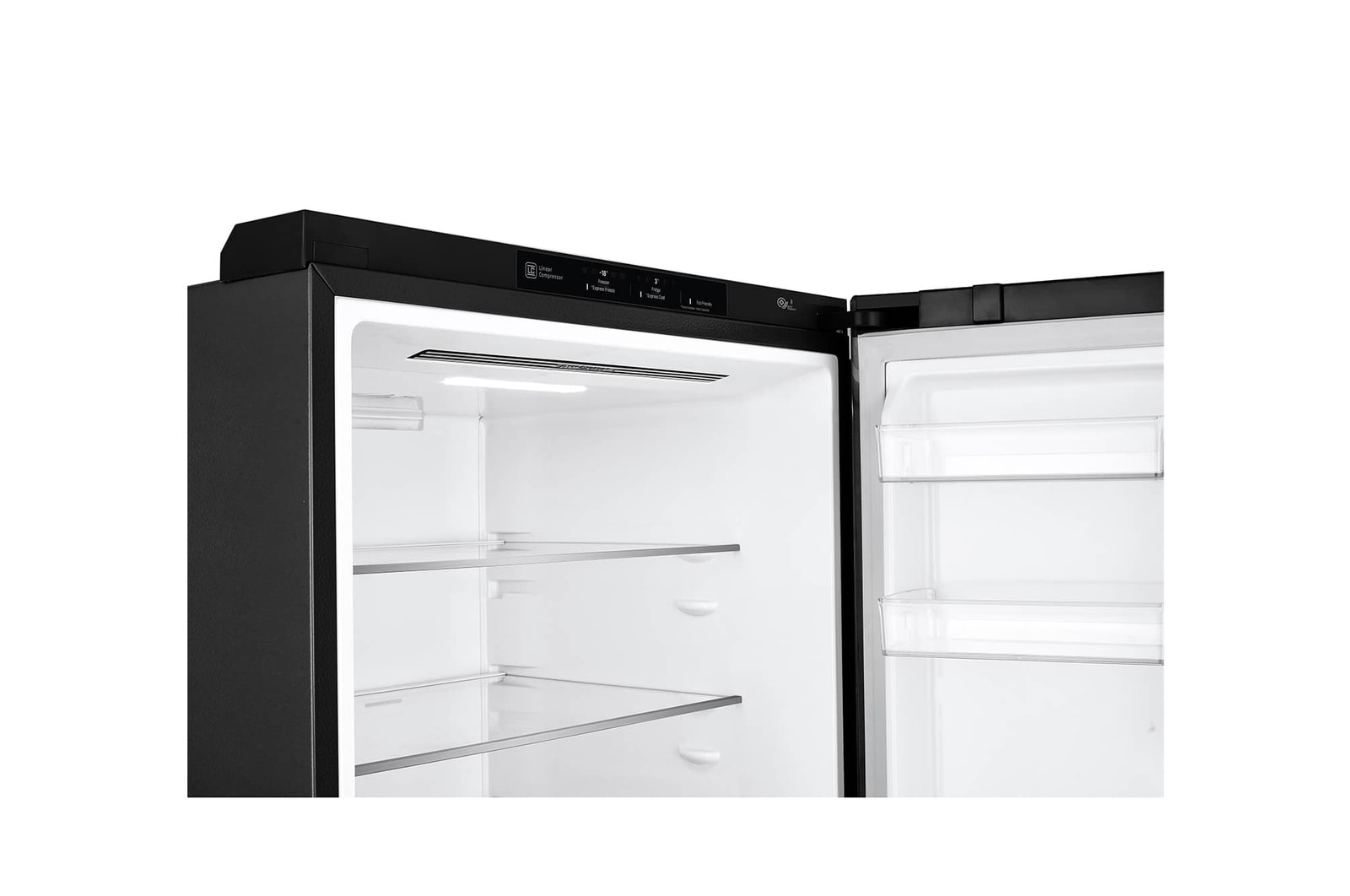LG 421L Bottom Freezer Refrigerator with Smart Inverter Compressor™ in Matte Black, GB-B4215MC