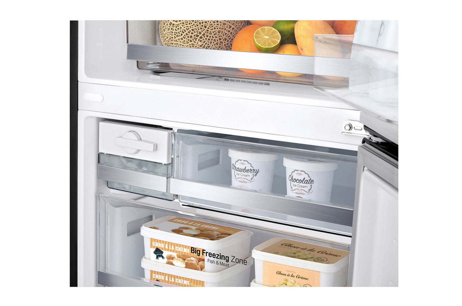 LG 421L Bottom Freezer Refrigerator with Smart Inverter Compressor™ in Matte Black, GB-B4215MC