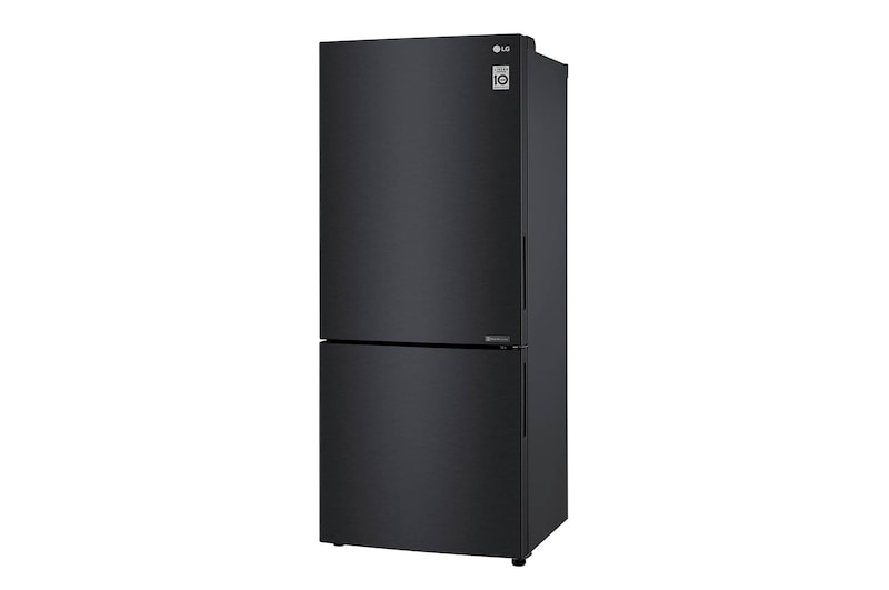 LG 421L Bottom Freezer Refrigerator with Smart Inverter Compressor™ in Matte Black, GB-B4215MC