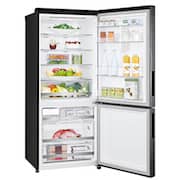 LG 421L Bottom Freezer Refrigerator with Smart Inverter Compressor™ in Matte Black, GB-B4215MC