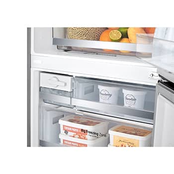 LG 421L Bottom Freezer Refrigerator with Smart Inverter Compressor™ in Prime Silver, GB-B4215PY