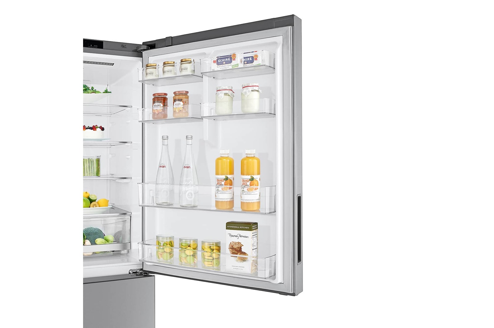 LG 421L Bottom Freezer Refrigerator with Smart Inverter Compressor™ in Prime Silver, GB-B4215PY
