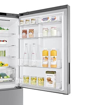 LG 421L Bottom Freezer Refrigerator with Smart Inverter Compressor™ in Prime Silver, GB-B4215PY