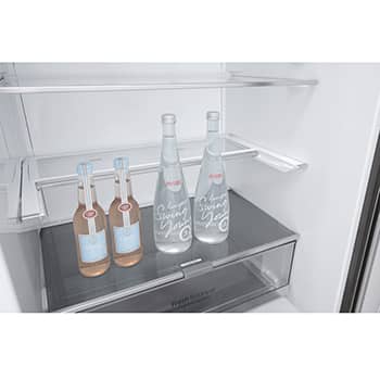 LG 421L Bottom Freezer Refrigerator with Smart Inverter Compressor™ in Prime Silver, GB-B4215PY