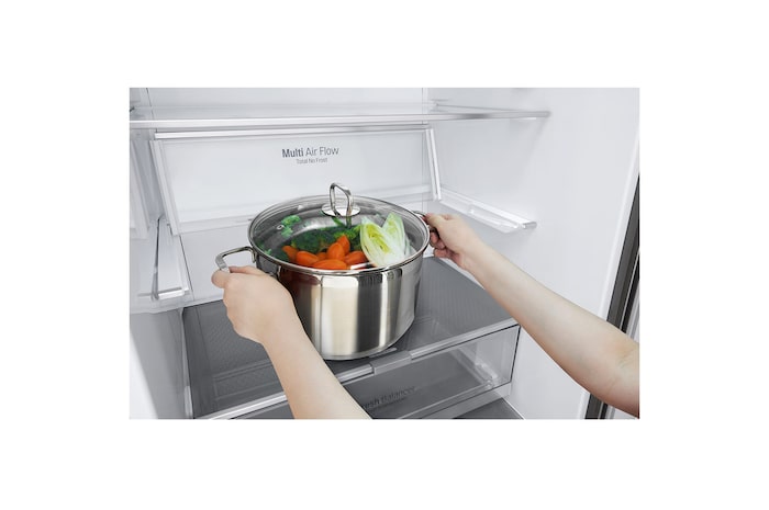 LG 462L Bottom Freezer with Smart Inverter Compressor in Prime Silver, GB-B4624PY
