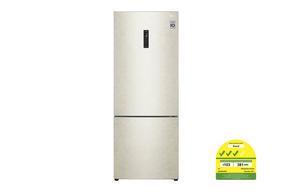 LG 462L Bottom Freezer with Smart Inverter Compressor in Beige, GB-B4624SE