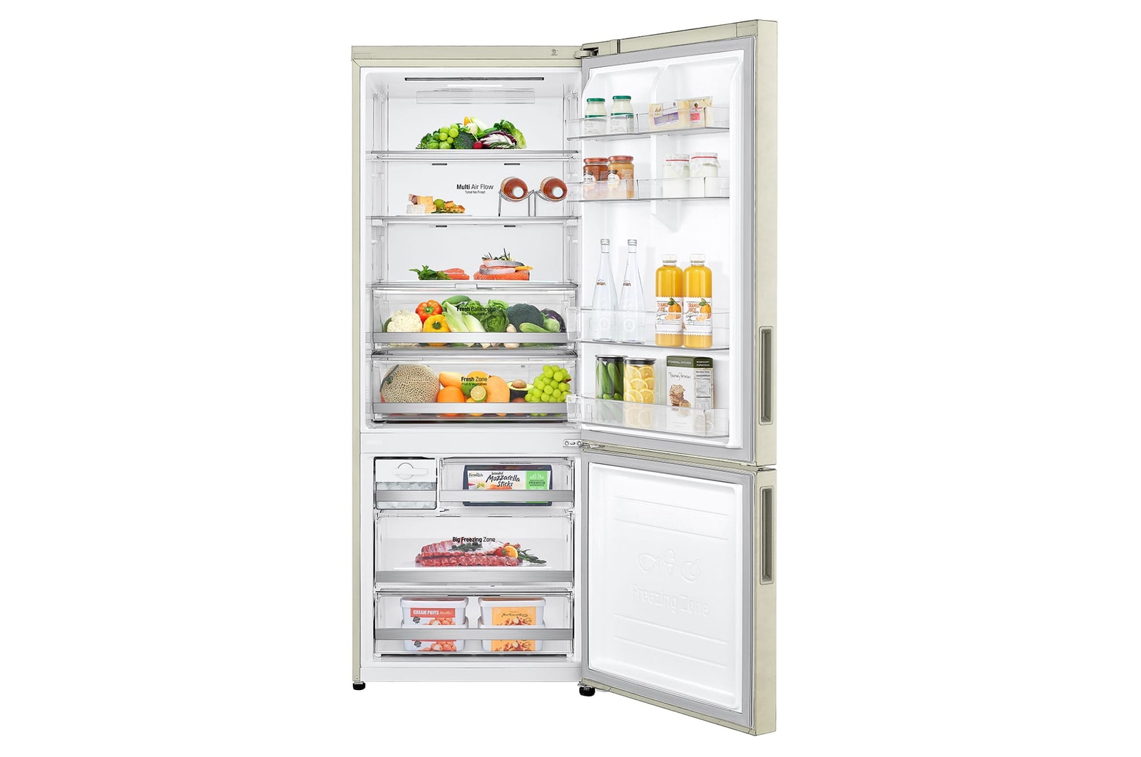 LG 462L Bottom Freezer with Smart Inverter Compressor in Beige, GB-B4624SE