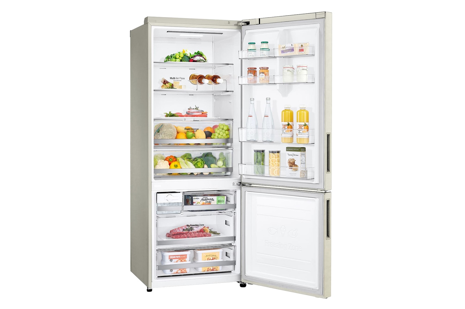 LG 462L Bottom Freezer with Smart Inverter Compressor in Beige, GB-B4624SE